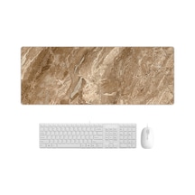 300x800x3mm Ebru Aşınmaya Dayanıklı Kauçuk Mouse Pad Tuero Marble