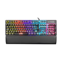 Everest KB-GX7 Bluesky Kırmızı Switch Kablolu Rainbow Deri Bilek Destekli Mekanik Oyuncu Klavye