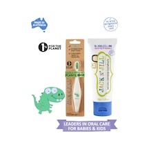 Jack N Jill Doğal Diş Fırçalama Seti Dino Diş Fırçası + Sakız Aromalı Macun 50g