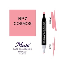 Çift Uçlu Marker Grafik Çizim Kalemi 7 Kozmos Çiçeği