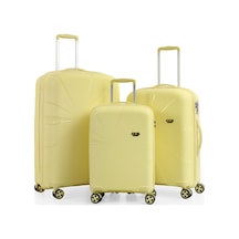 Ççs 5264 Polipropilen 3 Lü Valiz Seti Set / Sarı Sarı