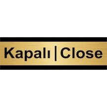 Kapalı-close 5x20cm Altın Renk Metal Yönlendirme Levhası