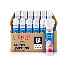 Icehot Sprey Şanti 250 Gr Soğuk & Sıcak Uyumlu Hazır Sprey Krema X 12 Adet