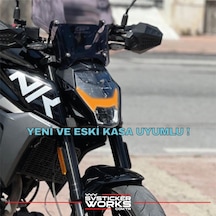 Cfmoto Nk250 Far Sticker 2018-2025 Uyumlu Hazır Far Sticker Kit Turuncu