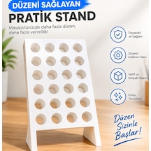 Akrilik Kalem Organizeri 24 Bölmeli Kalem Ve Marker Düzenleyici Beyaz