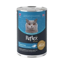 Reflex Plus Jöle İçinde Et Parçacıklı Alabalıklı Ve Ton Balıklı Yetişkin Kedi Konservesi 400 Gr