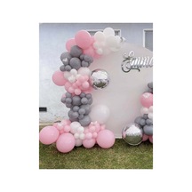 Pembe Beyaz Gri Balon Zinciriniz Mix
