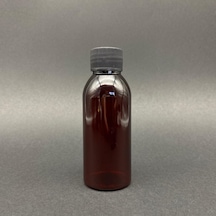 100 Cc Amber Plastik Sert Şişe - Siyah Kapaklı- 100ml Kahvereng