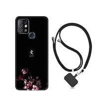 Infinix Hot 10 Kılıf Boyun Askılı Love 1629 Siyah