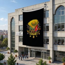 Siyah Osmanlı Arması Bayrağı 140gr Premium Raşel Kumaş 6x9 Metre Diğer
