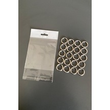 Metal Yaylı Halka 2 Cm Gümüş 20'li 10 Çift Gümüş