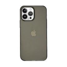 Apple Uyumlu iPhone 14 Pro Uyumlu Kılıf Pc Sert Şeffaf Kapak - Siyah