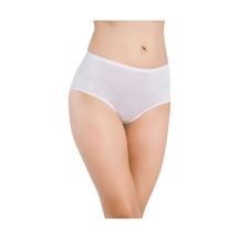 Bonbonetti Chocolate Baby & Kids Bonbonetti Kadın Siyah 3'Lü Paket Bambu Yüksek Bel Bikini  Beyaz Kadın Külot Beyaz