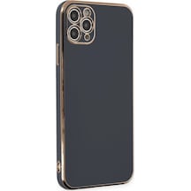 Apple, Uyumlu iPhone 11 Pro Max Kılıf Volet Silikon - Siyah
