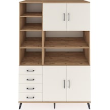 Kronos Dolap 9 Raflı 4 Çekmeceli 4 Kapaklı 132x59x195 Çam-aytaşı/aytaşı Aytası/aytası