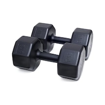 Dambıl Seti, 2 X 6 Kg Ağırlık, Plastik Malzeme, Siyah, Spor Ve Egzersiz İçin