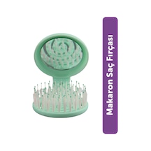 Beauty Makaron Extension Saç Fırçası - Kaynak Saçlara Özel, 3d Esnek, Aynalı, Çanta Boy Pastel Neon Mint