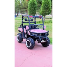 Utv X Alpha 24 Volt 4 Çekerli 800 Watt Akülü Araba Eva Teker Açık Pembe