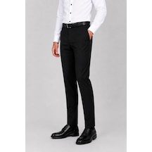 Classics Men Caserta Comfort Fit Likralı Boru Paça Erkek Kumaş Pantolon - 7711 Siyah