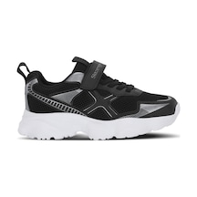 Slazenger Fast Track I Unisex Çocuk Cırt Cırtlı Siyah / Gümüş Günlük Spor Ayakkabısı