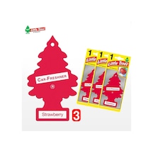 Oto Koku Little Trees Kağıt Koku Çilek Strawberry 3 Adet