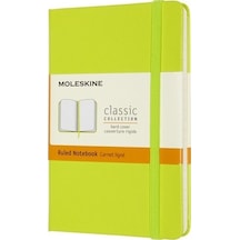 Moleskine Sert Kapak Defter Limon Yeşili Çizgili - 9 x 14 CM