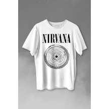 Nirvana Bleach Albüms Rock Music Circle Plak Baskılı Tişört Unisex T-shirt 001