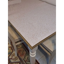 Kalın Pvc Masa Koruyucu 1.2 Mm Mika Örtü, 70 Ve 80 Cm En, Mermer Desen 32pvc1.2.mermer14 Sarı