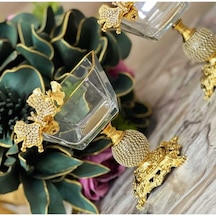 Elta Collection Karen 6 Adet Kelebekli Elmas Döküm Ayaklı Kase Magnolia Dondurmalık Cup Çerezlik Sunumluk Gold