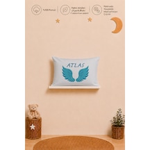 İsimli Erkek Bebek Yastık Kılıfı 35x45 Cm %100 Pamuk Organik Baskılı İsme Özel Bebek Hediyesi 2017y