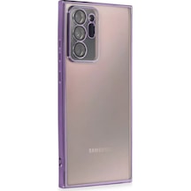 Newface Samsung Galaxy Note 20 Ultra Kılıf Razer Lensli Silikon - Mor
