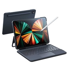Benks KB01 iPad Pro 11 2018 uyumlu Kablosuz Klavyeli Kılıf Bluetooth Trackpad Keyboard ZORE-216906 Gri Gri