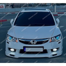Fd6 Ön Ek Makyajlı Kasa Civic Fd6 Ön Tampon Eki Makyajlı - Boyasız - Fiberglass - Kusursuz Uyumluluk