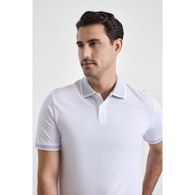 Hipatu Süvari Regular Oxford Polo Yaka Tişört Beyaz