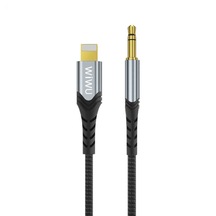 Wiwu YP02 Lightning Aux Kablo 3.5 mm Ses Kablosu 150 cm Tak & Çalıştır Sağlam Naylon Örgü - ZORE-218852