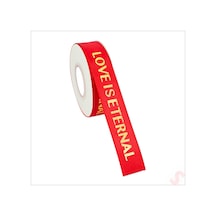 Grogren Kurdele Eternal Altın Baskılı, 2,5cm X 23mt - Kırmızı 0 - 99