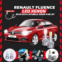 Renault Fluence 2010-2016 Uzun Far Uyumlu Şimşek Etkili Led Xenon Performance Series H7
