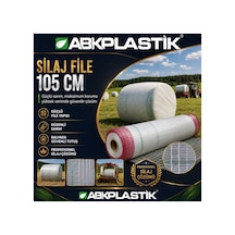 Abk-sıf105-3000m 105 Cm X 3000 M Silaj File Abkplastik Balya Filesi
