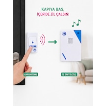 Kırgıl Wireless Kablosuz Kapı Zili 32 Melodili Pilli Kapı Zili