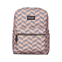 Bloominbag Smokey Chevron 13-14 İnç Laptop / Macbook Sırt Çantası Gri - Taba
