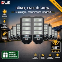 Tr 10'lu Paket Dls 400w Güneş Enerjili Solar Sokak Ve Bahçe Lambası, Lifepo4 Bataryalı, Ip66, Hareket Sensörlü, U