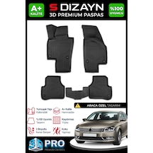 S-dizayn Vw Passat B7 3d Pro Havuzlu Paspas 2010-2014 A+ Kalite