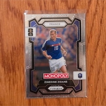 Prizm Monopoly Zinedine Zidane No. 9 Lisanlı Oyun Kartları - Silver