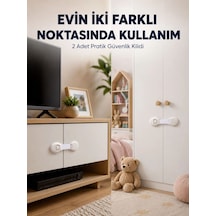 2'li Çocuk Güvenlik Kilidi Ev İçi Koruma Seti Çok Renkli