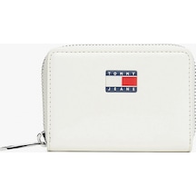 Tommy Hilfiger Tjw Must Küçük Fermuarlı Kadın Beyaz Cüzdan Aw0aw18089ybı Beyaz