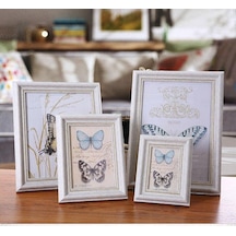 Beyaz 1 Adet Avrupa Tarzı Reçine Fotoğraf Çerçevesi Dikdörtgen Resim Çerçeveleri Oturma Odası Masa Üstü Süsleme Ev Dekorasyon Square 9.9cm X 9.9cm