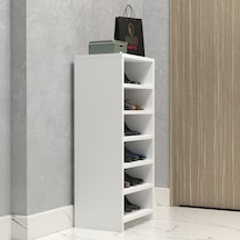 Kenzlife Ayakkabılık Konevi Mat Beyaz Suntalam 095 040 30 Oniki Çift Ayakkabı Kapasitesi Arkalıksız Beyaz