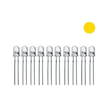 5mm Flaşörlü Yanıp Sönen Sarı Led Paketi - 10 Adet