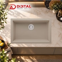 Real Stone K Serisi K013 Eviye Cappucino 77 47,5 Cm Tezgah Altı Cappuccino