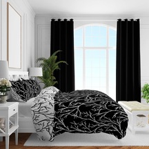 Düz Pamuk Saten Nevresim Setleri, Siyah, Queen Size Çok Renkli